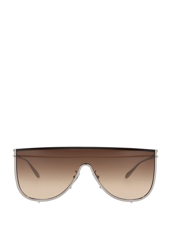 Shield Sun Metal Glasses Brown
