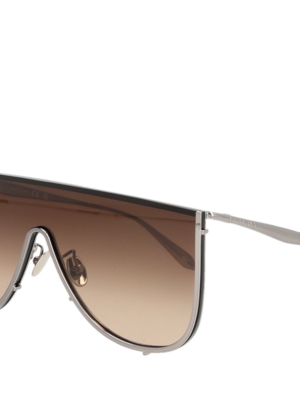 AlaÏA Shield Sun Metal Glasses - Brown | c18379b4d4a7c4b39d62a13dd6829acb19a19858