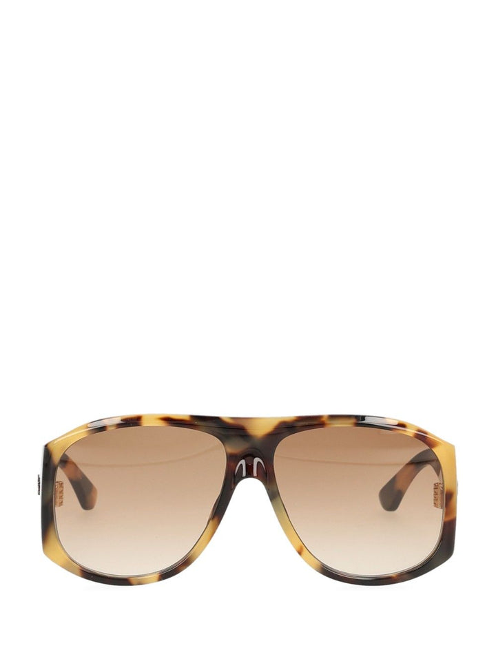 Chloe' Izia Aviator Sun Glasses - Animalier | 05acf7b2c480c0547e63fe2ab7c552222617fa84