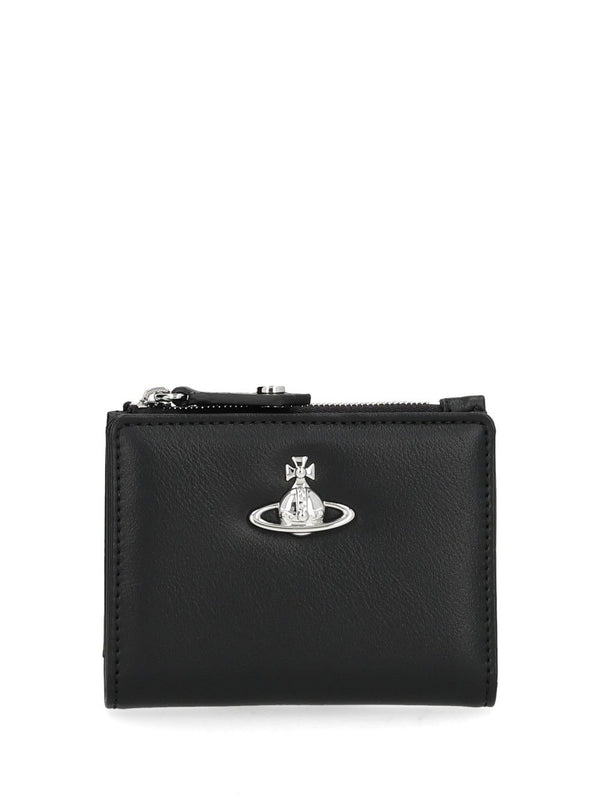 Slim Card Holder With Flap Small Leather Goods Black