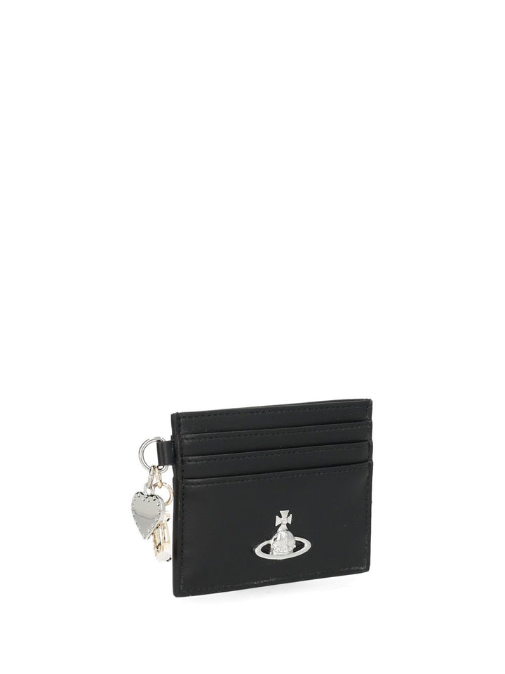 Vivienne Westwood Card Holder With Charm Small leather goods - Black | 8894cfeb7039c0064d98120aef50fee5814da956