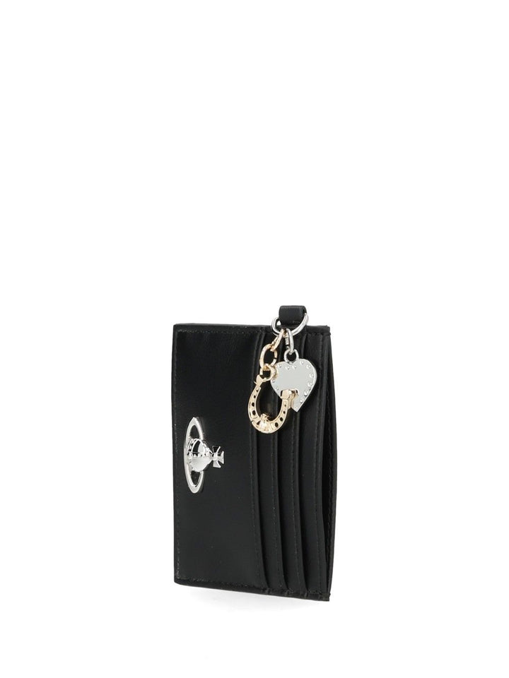 Vivienne Westwood Card Holder With Charm Small leather goods - Black | 0c4a524010993057dbb8c0397020fccd28bdad74