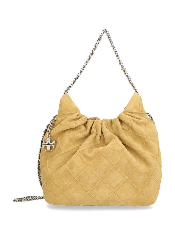 Fleming Mini Hobo Bag In Suede Shoulder Bags Brown