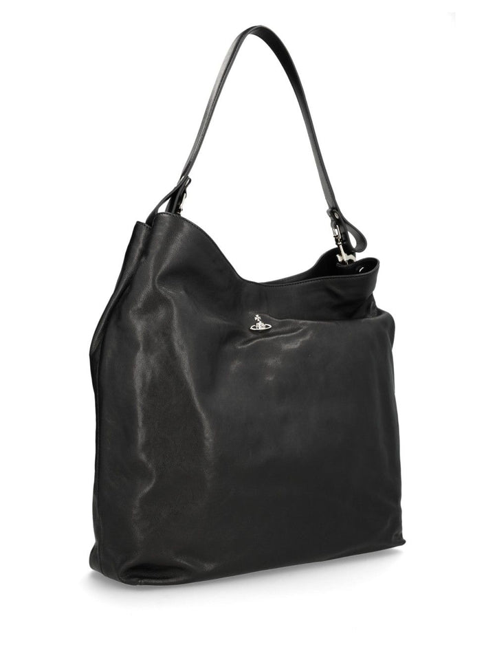 Vivienne Westwood Lottie Shoulder Bag Large Shoulder Bags - Black | 1a9725f949b2afefc9c0f49360650c721c79958f
