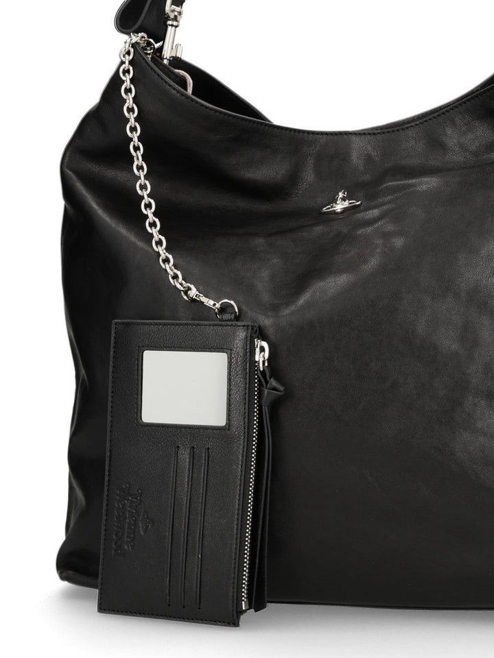 Vivienne Westwood Lottie Shoulder Bag Large Shoulder Bags - Black | aaab12d9ac89eeb218c14492a1ad40fb780f8ac5