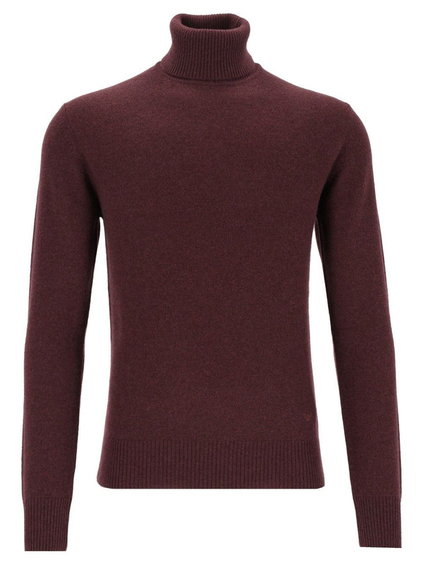 Fine Knit Turtleneck Knitwear Brown