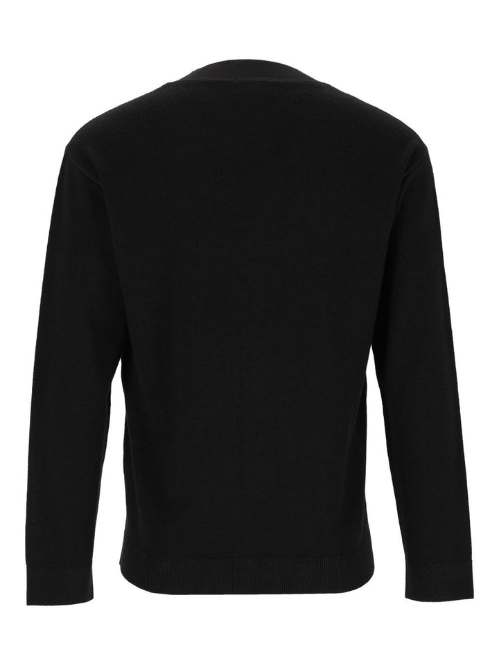 Emporio Armani V-Neck Cardigan Knitwear - Black | 64867f09c3a8bcc92757f545f9b6899865173a47