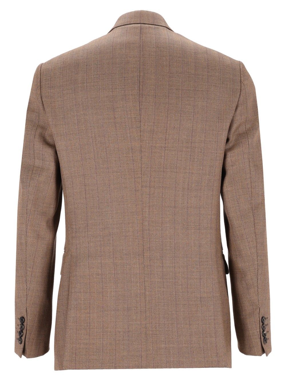 Emporio Armani Double-Breasted Blazer Jackets - Beige | b2a51034a17db37c851c971f22f1e1865518b2de