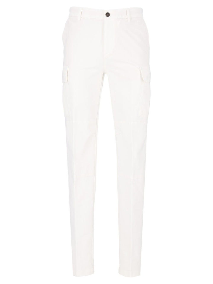 Eleventy Cargo Pants Trousers - White | 7e99fd0bf6dfb2641f7d6c47748c0aa3a2c3cebc