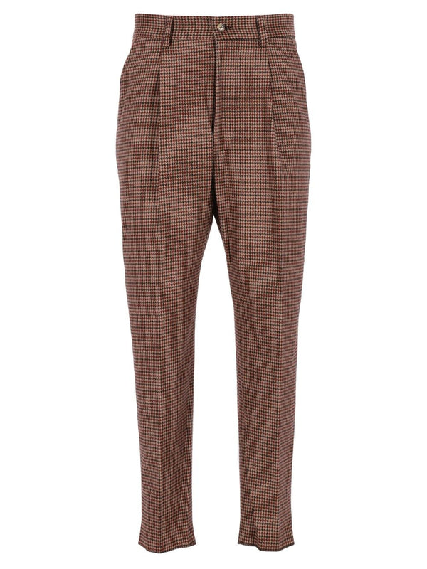 Pleated Pants Trousers Brown