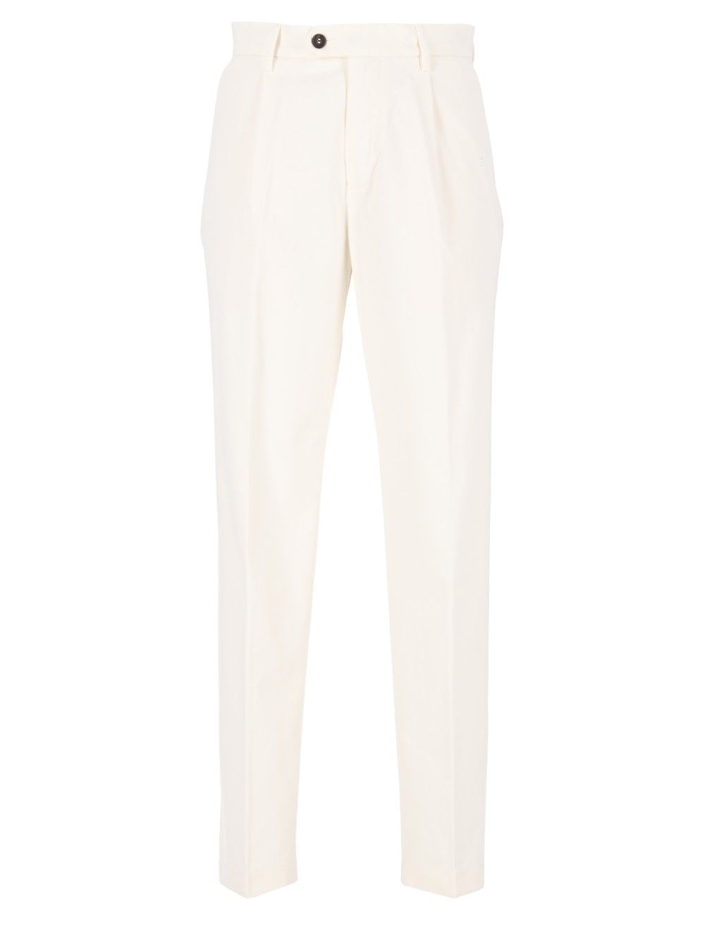 Eleventy Pantalone Over Pences Trousers - White | 3ba8f6e09fcac4e7f722318750849fc0a93bc8e9