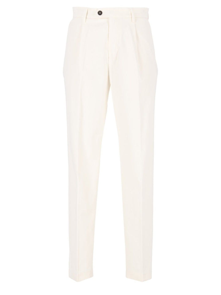 Eleventy Pantalone Over Pences Trousers - White | 3ba8f6e09fcac4e7f722318750849fc0a93bc8e9