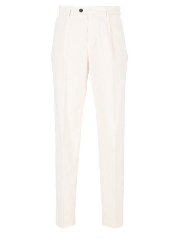 Pleated Pants Trousers White
