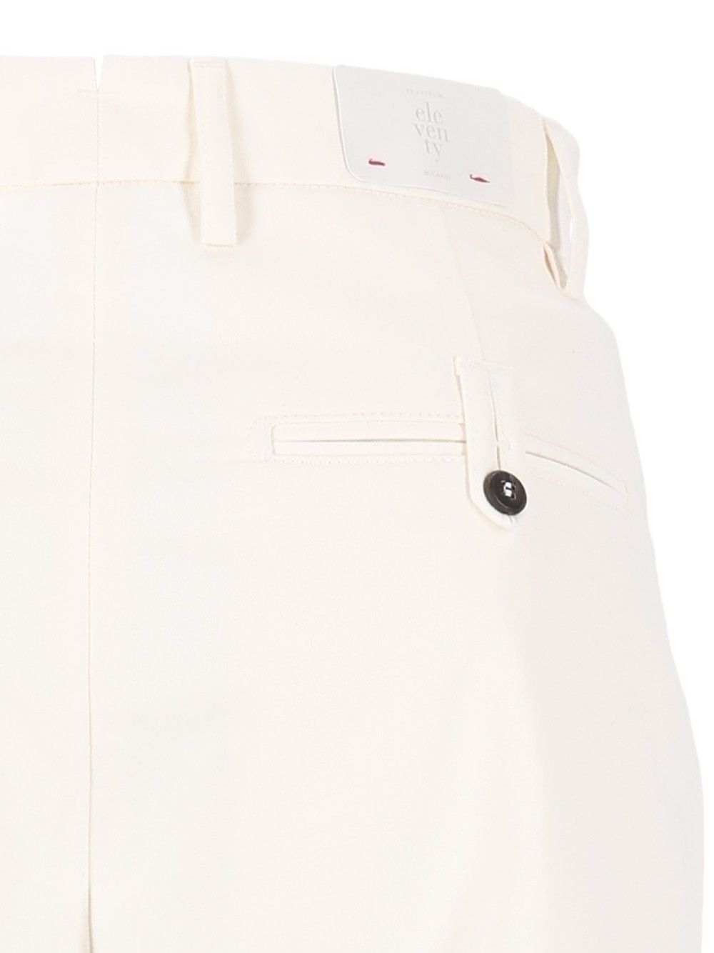 Eleventy Pantalone Over Pences Trousers - White | 8b8deed91119452ed074068caa20cfceec381186