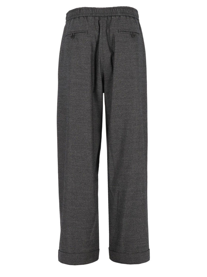 Giorgio Armani Oversized Denim-Effect Virgin Wool And Cashmere Trousers - Grey | 559c506988cf3f8148d02434239bc2745f12b747