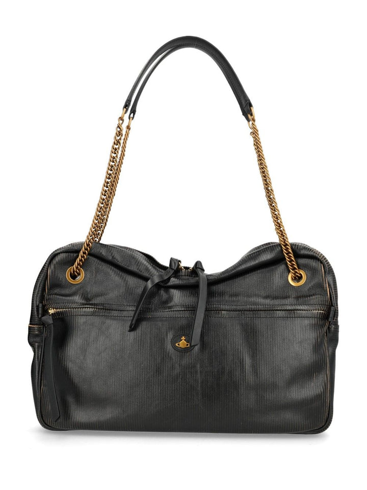 Vivienne Westwood Dolce Large Shoulder Bag Shoulder Bags - Black | 0e83eeae3d1536022f5ac73ce076ca90f1145d37