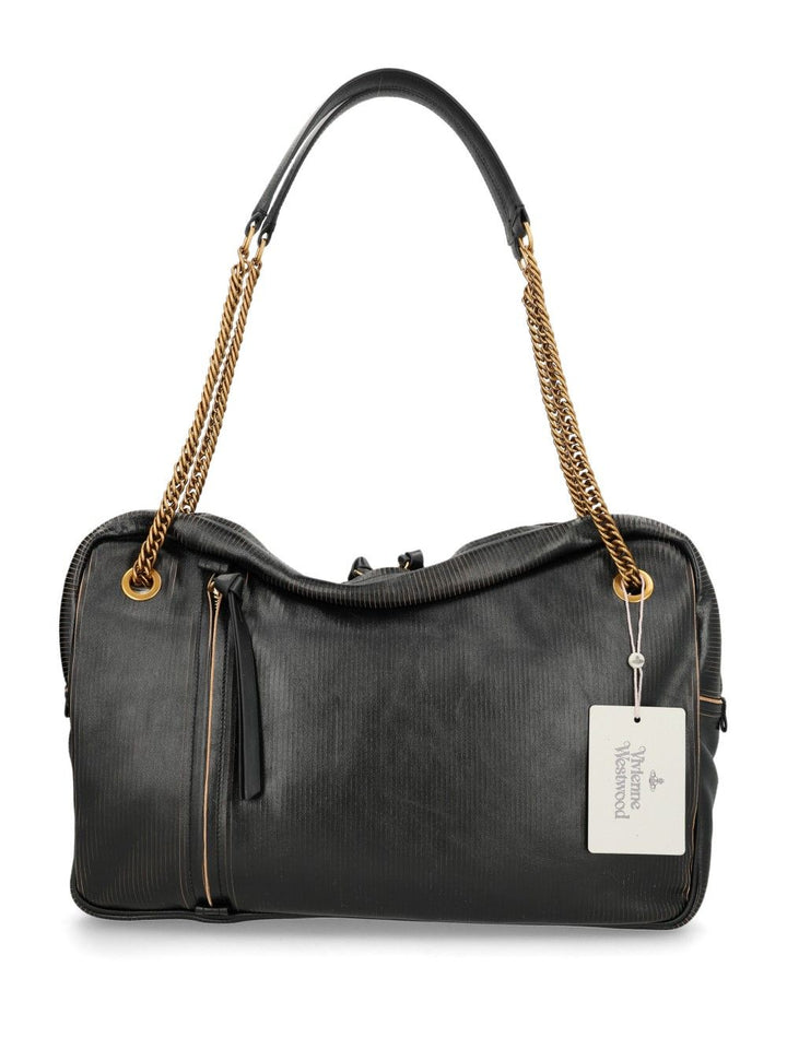 Vivienne Westwood Dolce Large Shoulder Bag Shoulder Bags - Black | 8abe152e2c6f5bccdc4fc7e570b5aba2de94fd13