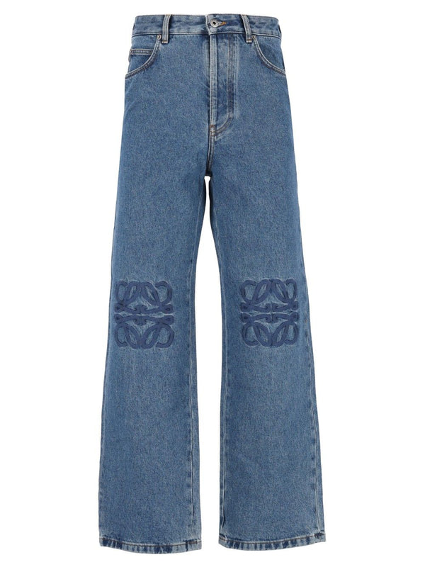 Anagram Baggy Denim Jeans Blue