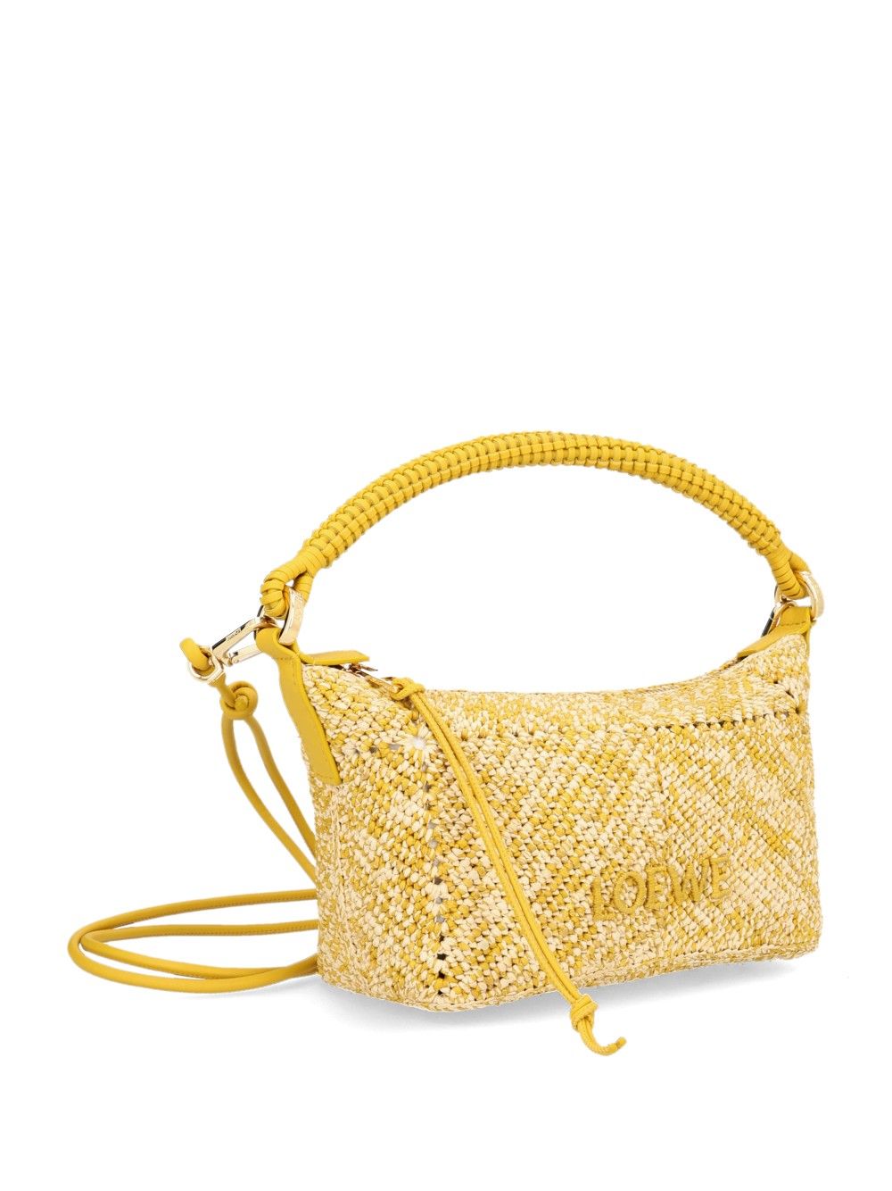 Loewe Cala Mini Bag In Mélange Raffia Handbags - Yellow | 096ebe6439147f4ca6858f49cac7523a8b0b09b8