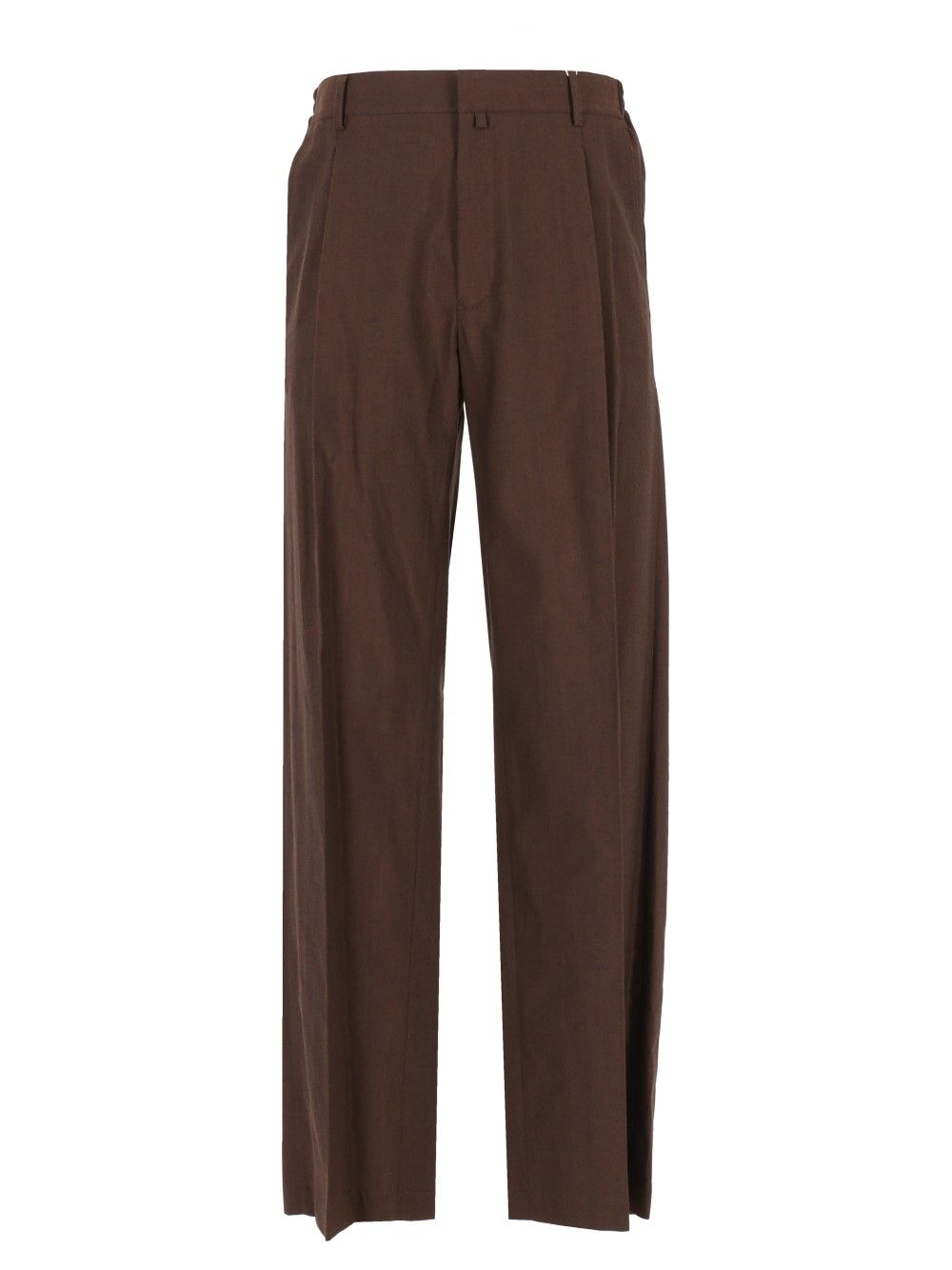 Mm6 Maison Margiela Wide-Leg  With Pleats Trousers - Brown | 5b569fc2f2600f591f133a935e92323c92c0629c