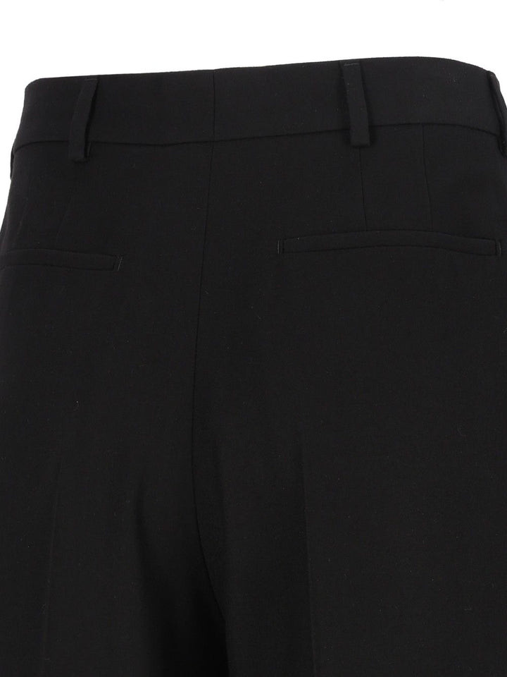 Saint Laurent Classic Flannel Trousers - Black | 390341559aeef698df787b2f1eadcf7c01b42180