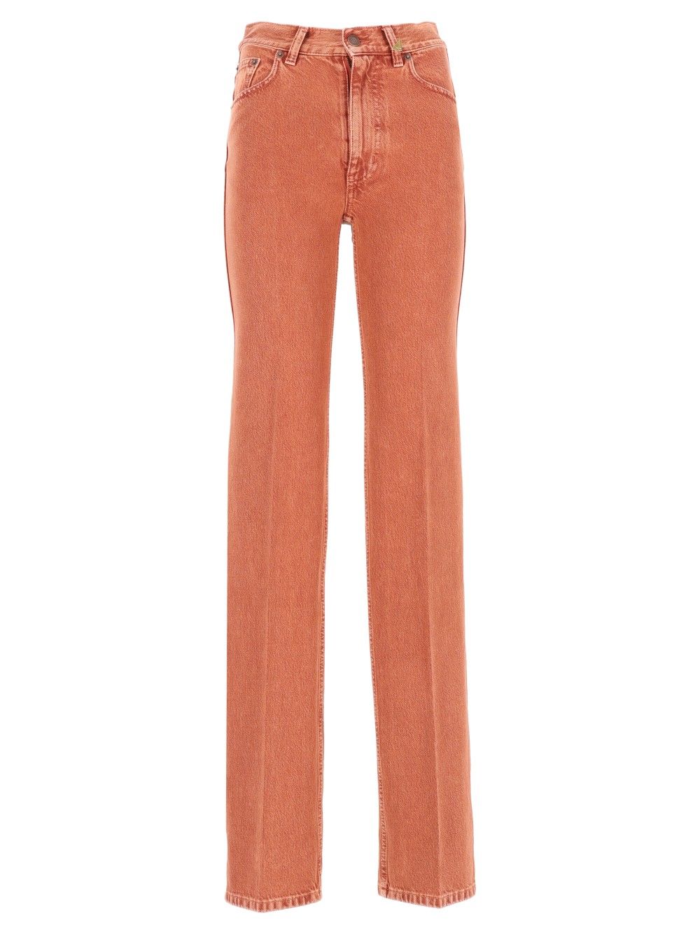Chloe' Straight Leg Colored Canvas Denim Jeans - Brown | a2f22b865f137996e2a336183a04e954a6e67fda