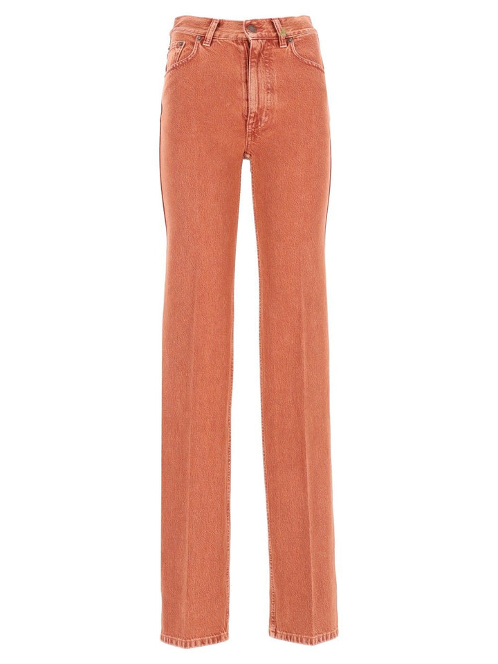 Chloe' High-Waisted, Straight-Leg Jeans - Brown | 0c3fce07e14fc0fdb4883349fc0ce1e4c35d7b89