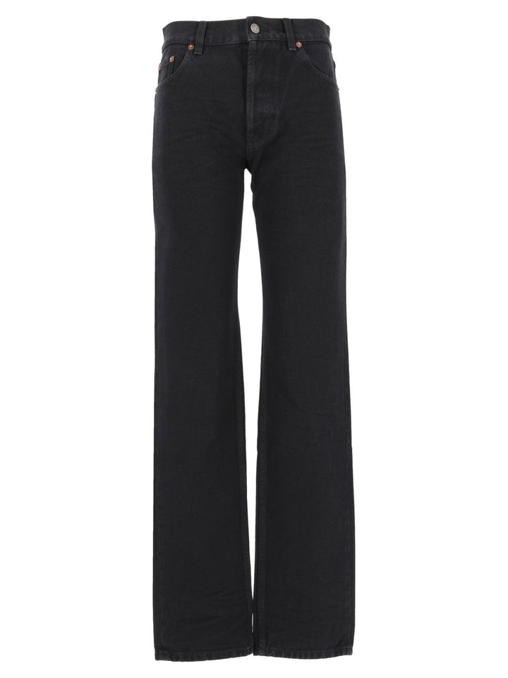 Saint Laurent Relax Straight Jeans - Black | 7f31c57b6b6a85fd769cb5f88de7a521f328571c