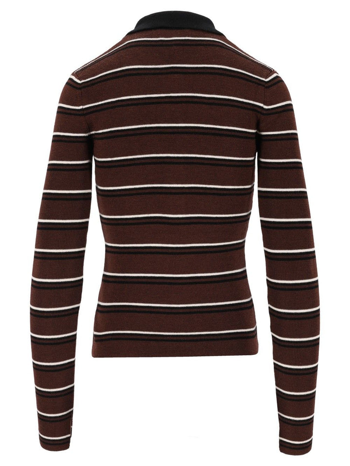 Ganni Mini Ribbed Merino Polo Polo shirt - Multicolor | df1aa21884df46e2ea6802efef25095b7bf35f98