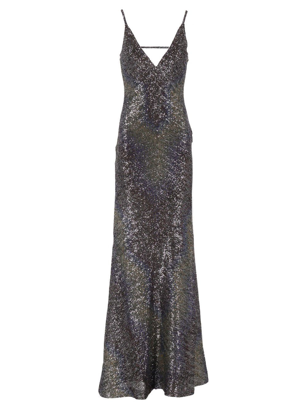 Missoni Long Dress With Low Back And Sequins Dresses - Multicolor | f1a3a8648522d1063b129ee332492d7acefa45a7