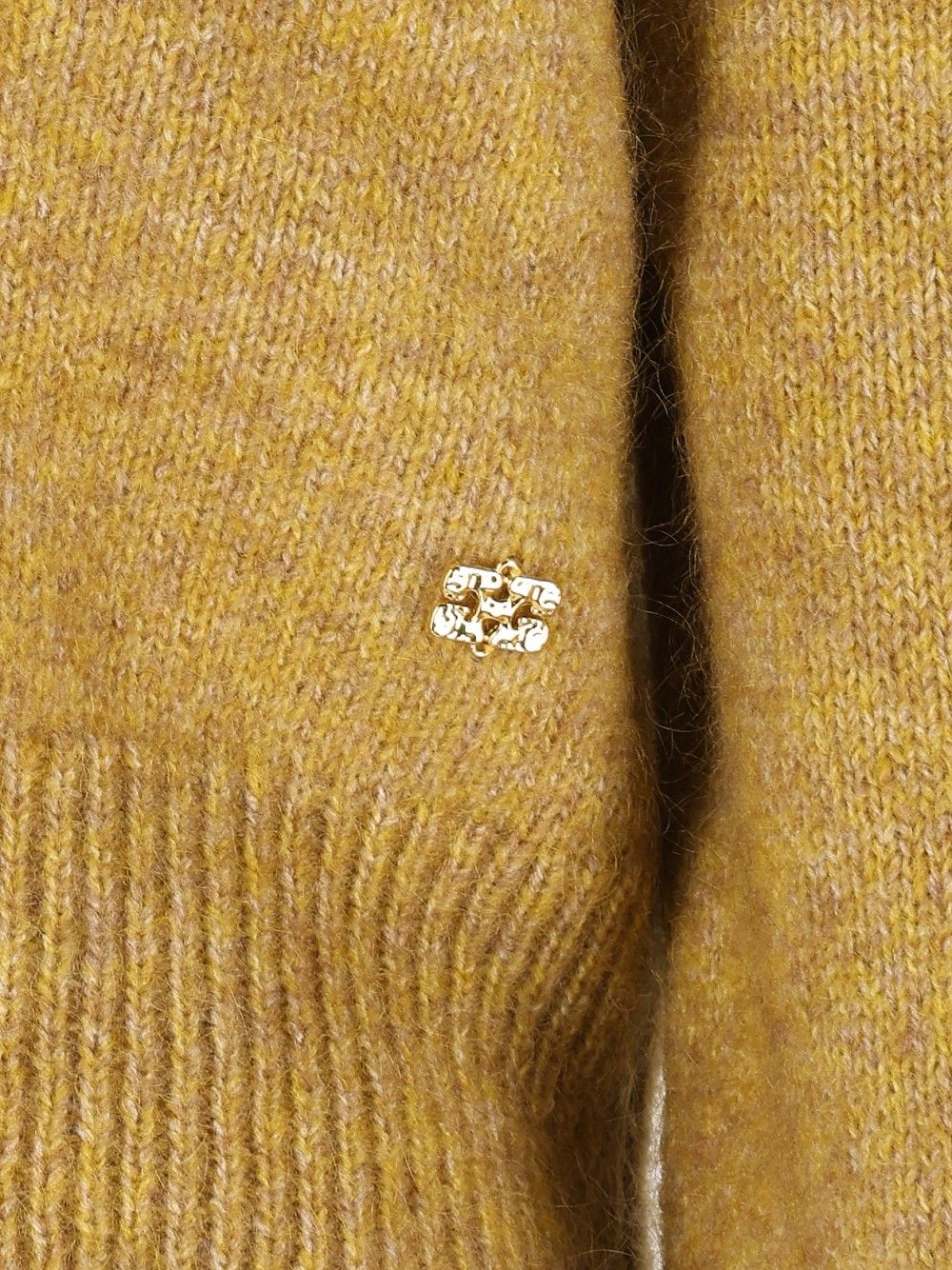 Ganni Melange Mohair Deep V-Neck Knitwear - Yellow | 5bbb3d64ca54f9aae37a7f48baabcbca2c887b18