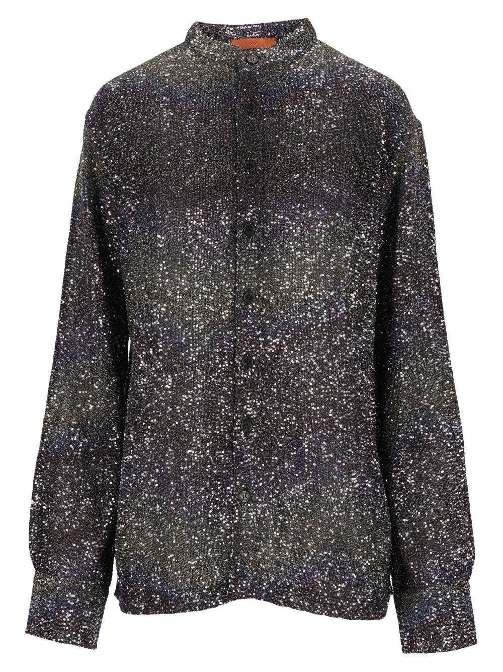 Missoni Oversized Shirt With Sequin Appliqué Shirts - Multicolor | 8532d56e0ab670752ee4a9a8f4861b10ce2f06d1