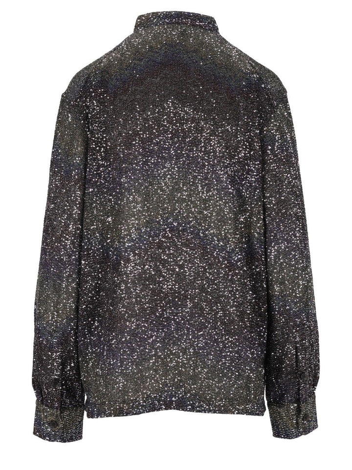 Missoni Caperdoni - Long Sleeve Shirt Textured Tonal Sequins Shirts - Multicolor | 3716183b9dc0df3a642b3422bff728ecb5e20739