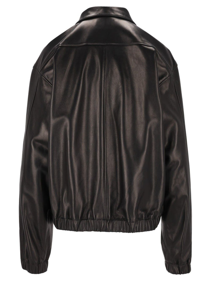 Saint Laurent Cassandre Lambskin Jacket Jackets - Black | 78cdb8d72236a2d3ed7ea0c151d578d3bee0e93e