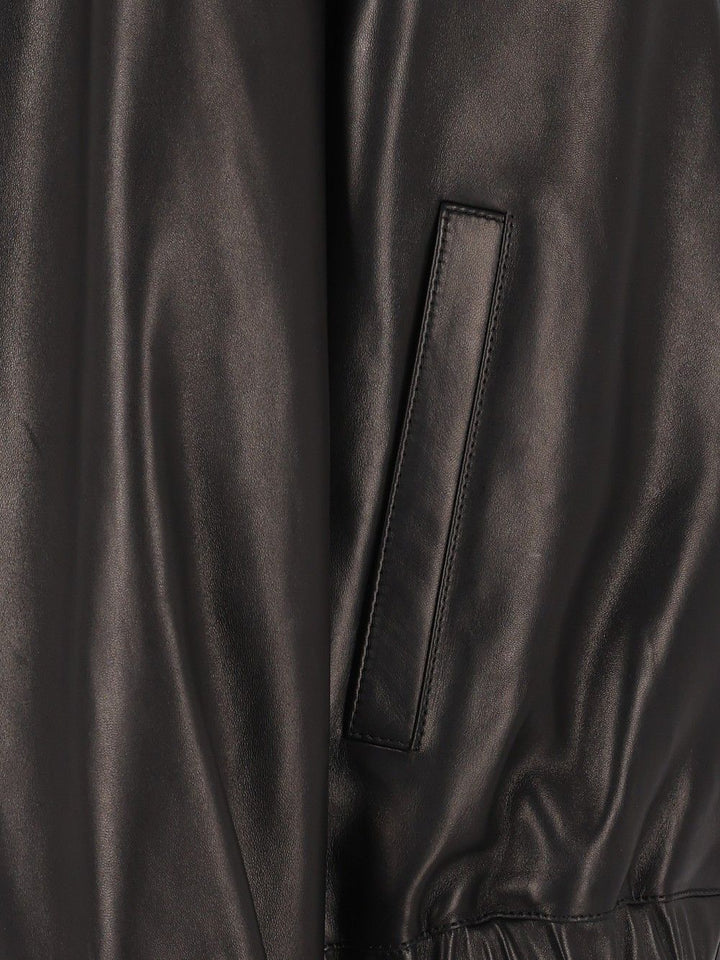 Saint Laurent Cassandre Lambskin Jacket Jackets - Black | 8387e31169dc4e30ea4c9f261205642de04d04b6