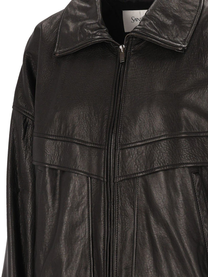 Saint Laurent Balloon Lambskin Jacket Jackets - Black | 279fe514bb6812e3d8925638ceff059902e57749
