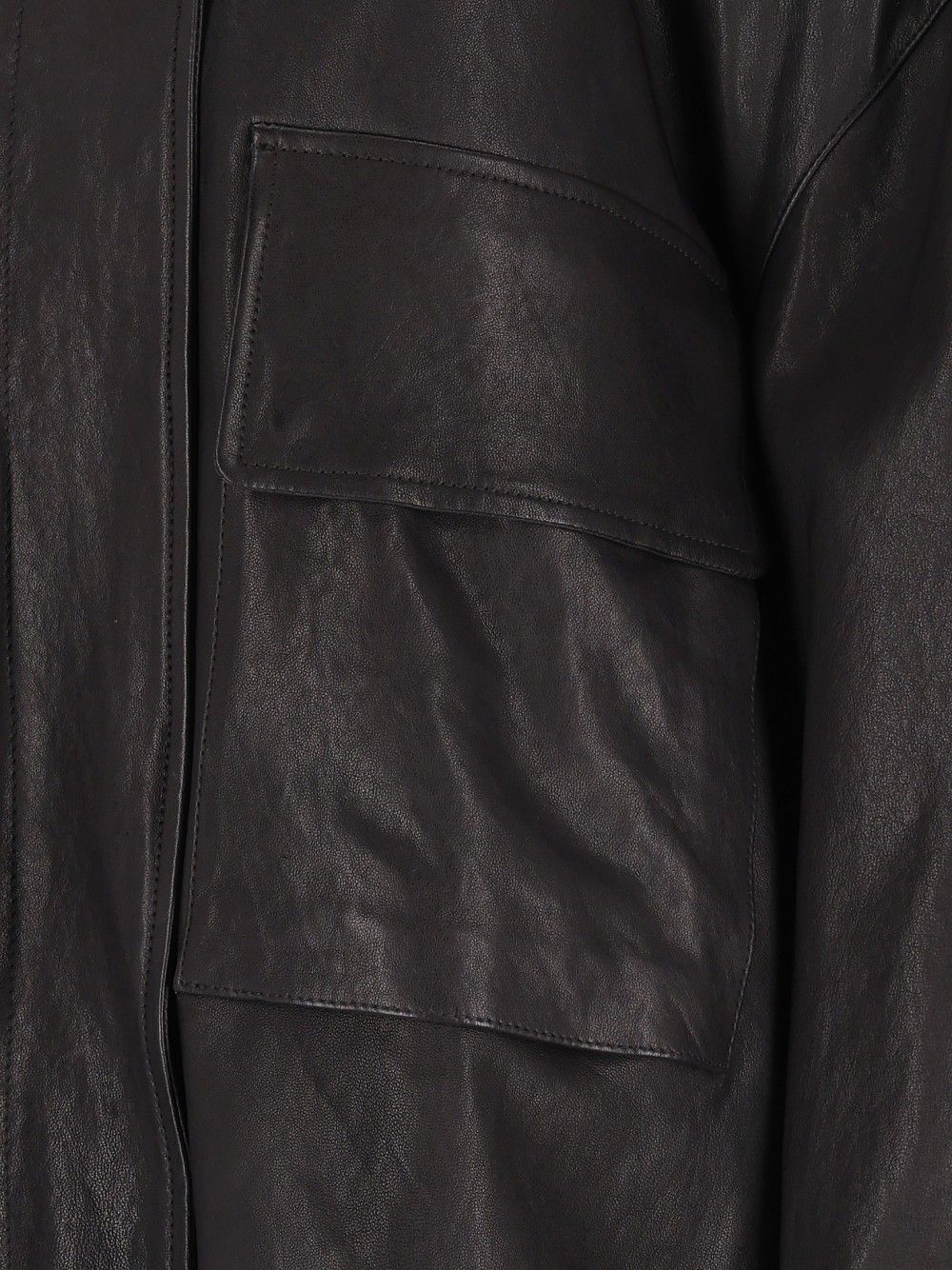 Emporio Armani Leather Bomber Jackets - Black | 5792ef6c08c22381365ba3bc46fa697f8d3bfe0e