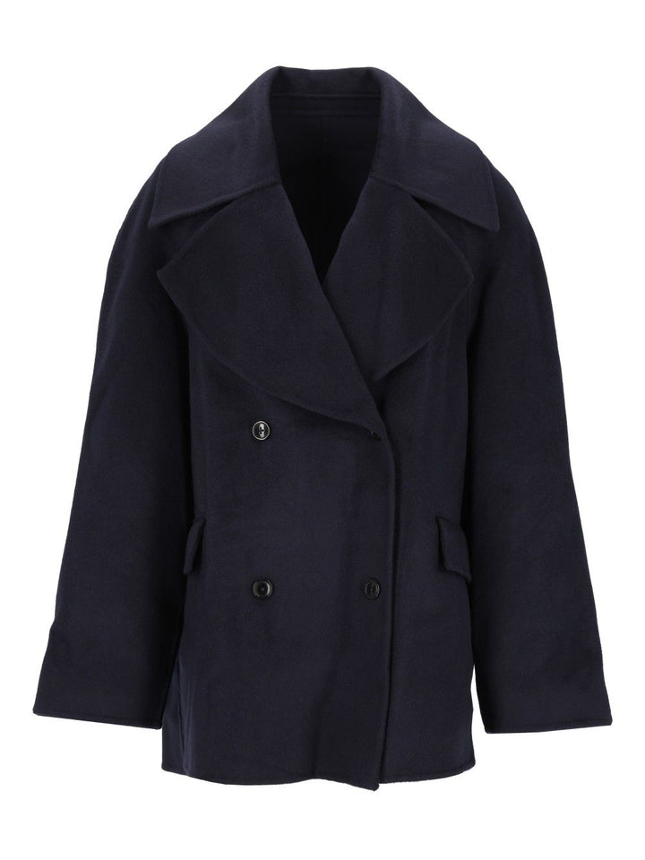 Loulou De Saison Neil Double Breasted Jacket Cashmere Jackets - Blue | 4e5efb8de61a41c0db852d78d72f5de9449e36af
