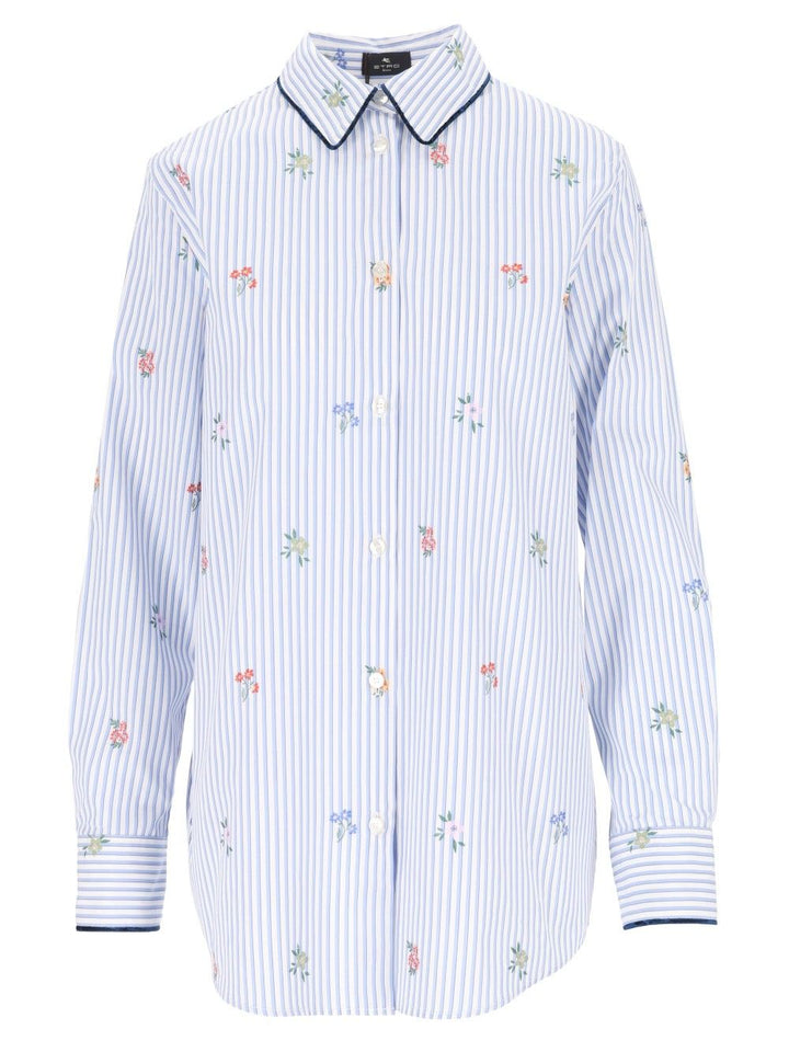 Etro Striped Jacquard Cotton Shirt Shirts - Multicolor | 07a6b354d7f231f02314d670a9109ed114335e34