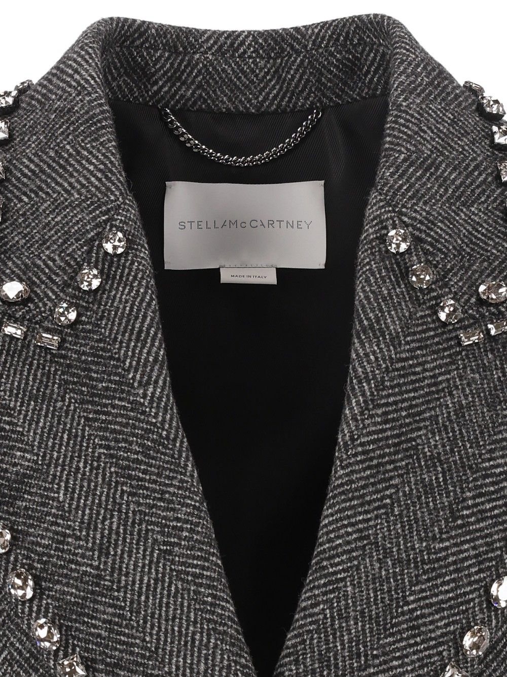 Stella Mccartney Embellished Coat Coats - Grey | 96c5b91b22ff96798f602f432ca0113bc53061ea