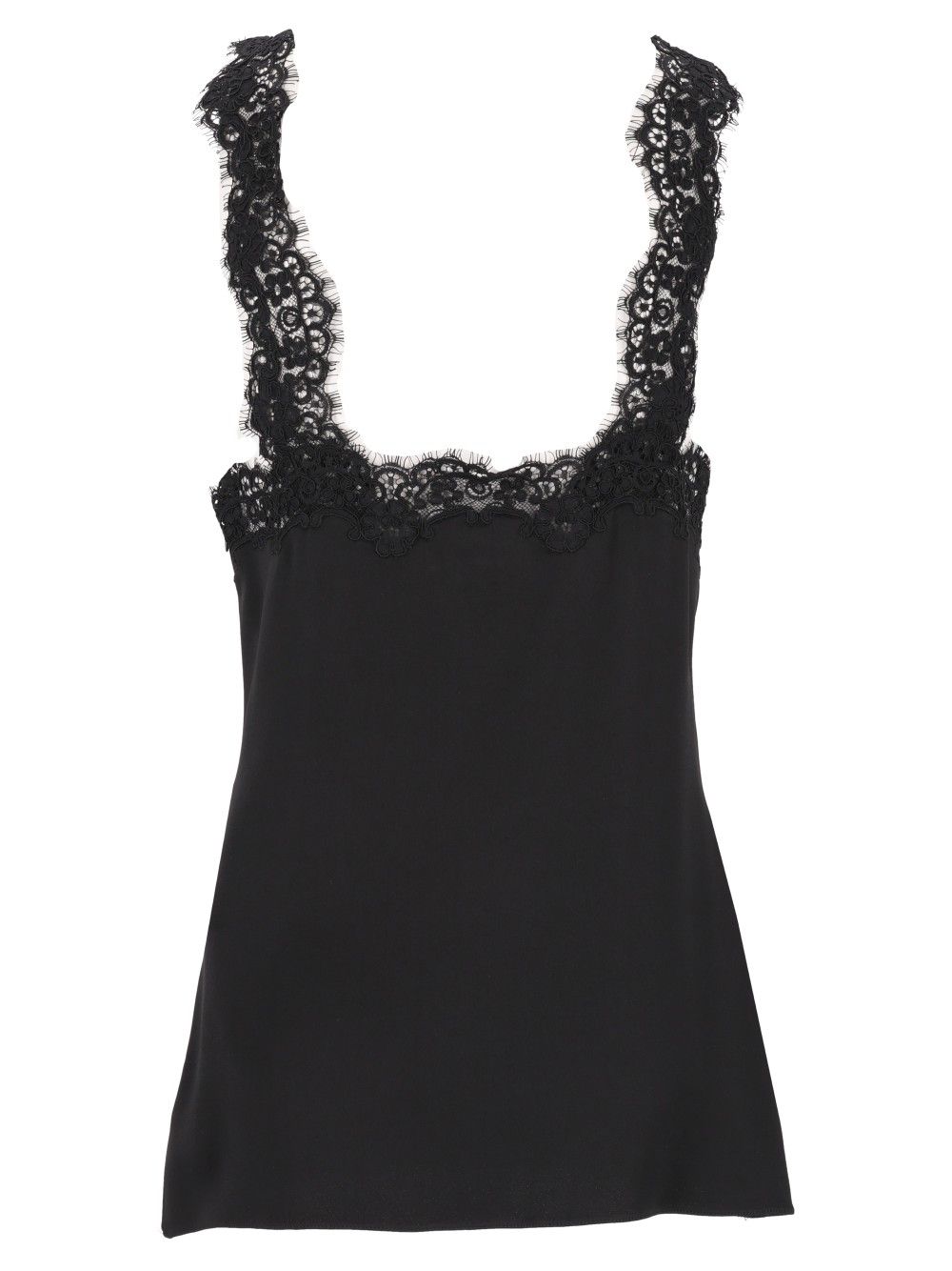 Stella Mccartney Top With Lace Details Tops - Black | 93eec7c7710204ff0dbec9363f5b69f2ea6b8e9a