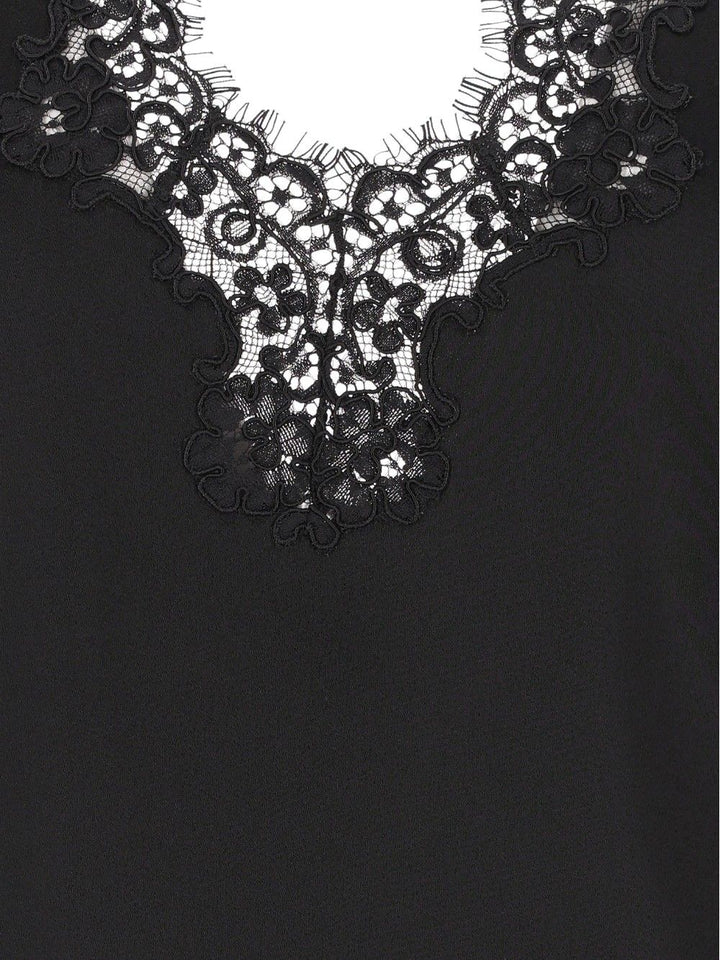 Stella Mccartney Top With Lace Details Tops - Black | 41eeba8678735f33cc8105540772bddd065e1a6a