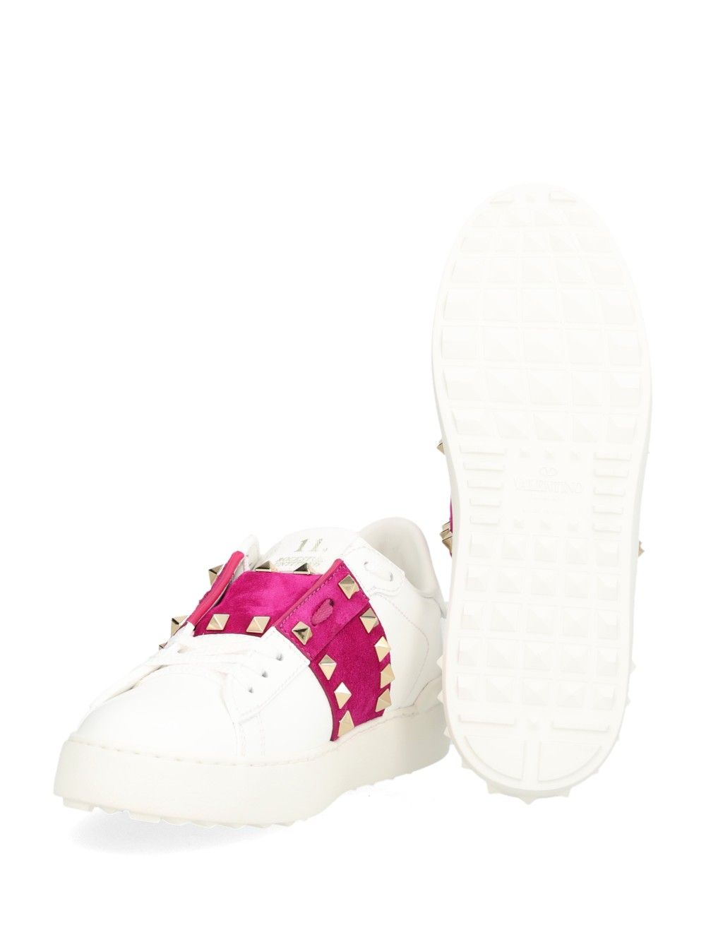 Valentino Garavani Rockstud Untitled Leather Sneakers - White | ee48624067fa5480242f8006f7efe57f88d0ba60