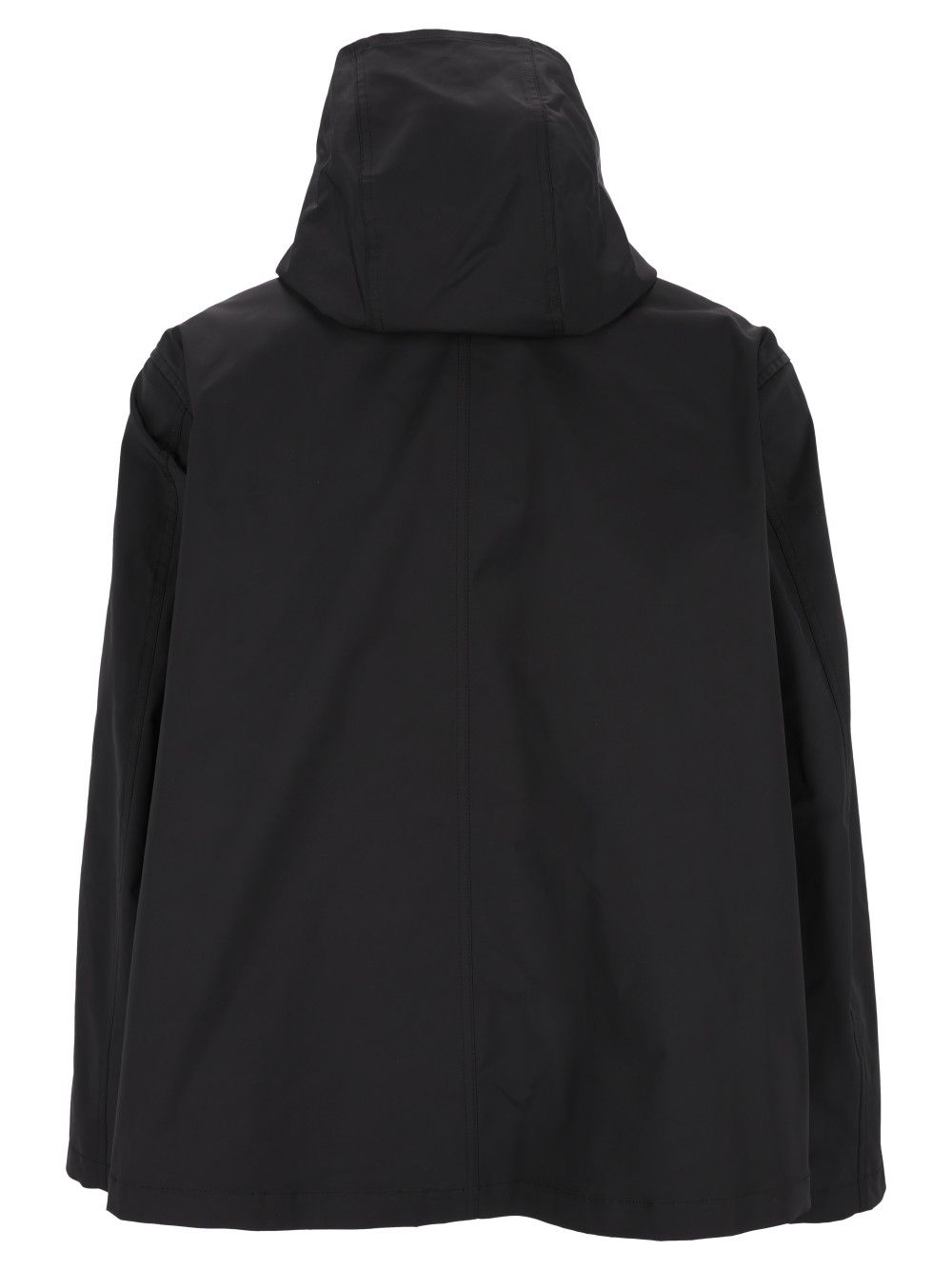 Balenciaga Long Windbreaker Technical Twill Jackets - Black | 3ebbf8962440cd33fd7ed55faa5c99dfd72d7818