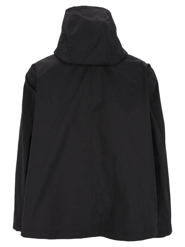 Balenciaga Long Windbreaker Technical Twill Jackets - Black | 3ebbf8962440cd33fd7ed55faa5c99dfd72d7818