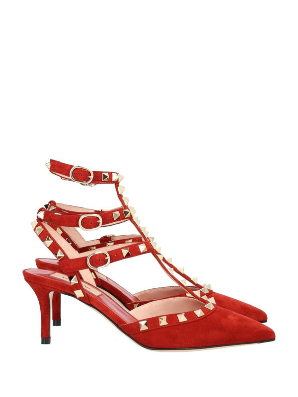 Rockstud Sandals Red