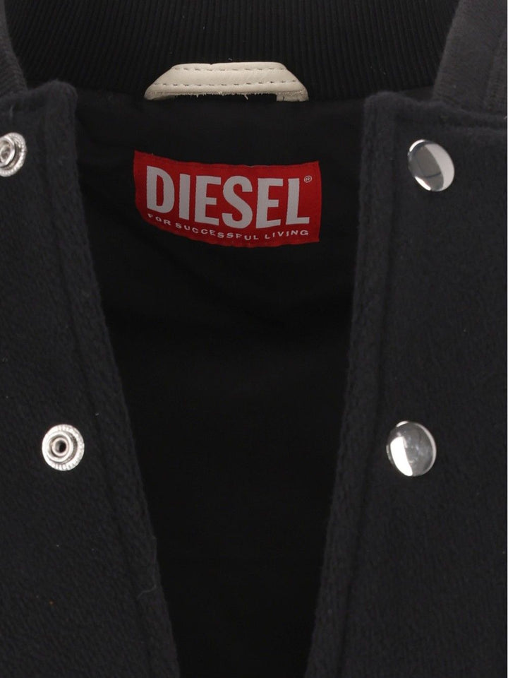 Diesel Wool And Leather Blend Bomber Jacket Jackets - Multicolor | 9e4d3ff97282cf5835e71581ed22657f27aefaf5
