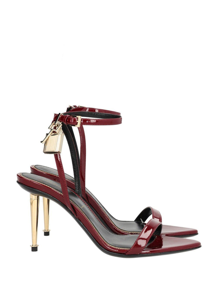 Tom Ford Padlock Heeled Sandals - Red | c48ff5c5d83fad7f7262f14592f6b67455f58678