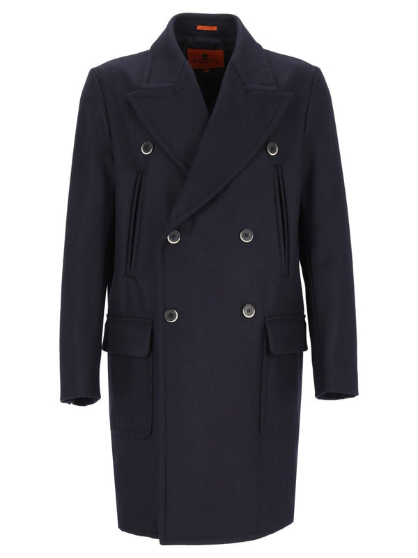 Cappotto Navale Caramal 75 Lana 25 Poliammide Coats Blue