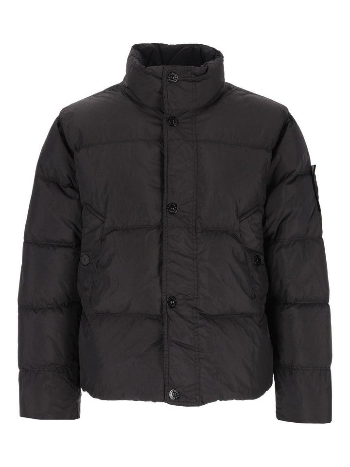 Stone Island Short Down Jacket Jackets - Black | 4ef12da7fc7d0fea383769454d9532998d636ce3
